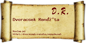 Dvoracsek Renáta névjegykártya