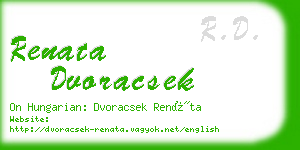 renata dvoracsek business card